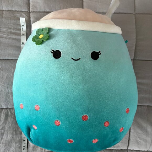 LIKE NEW, Squishmallows Jakarria The Blue Bobba Tea - retails $40 - Picture 9 of 9